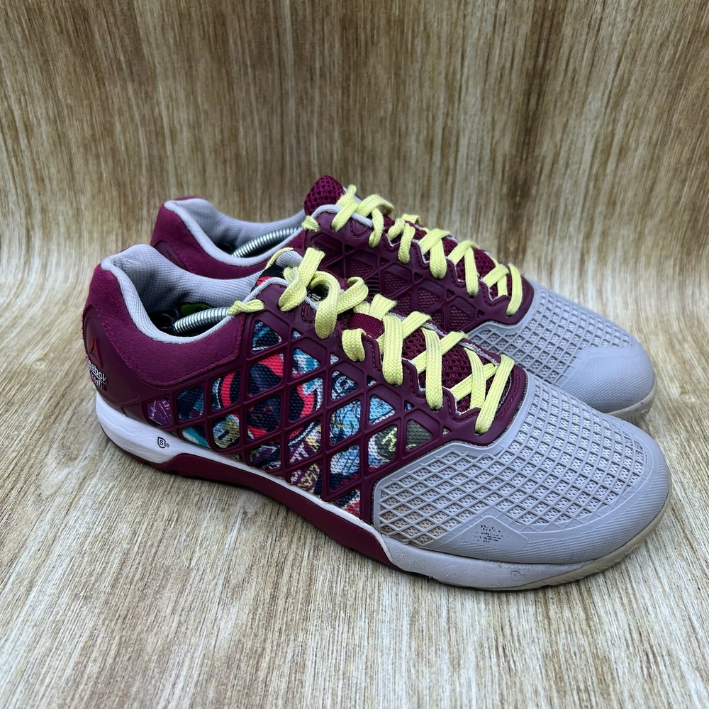 Reebok CrossFit Nano 4.0 Training Shoes Women's 9.5 Maroon Grey Graphic M47338